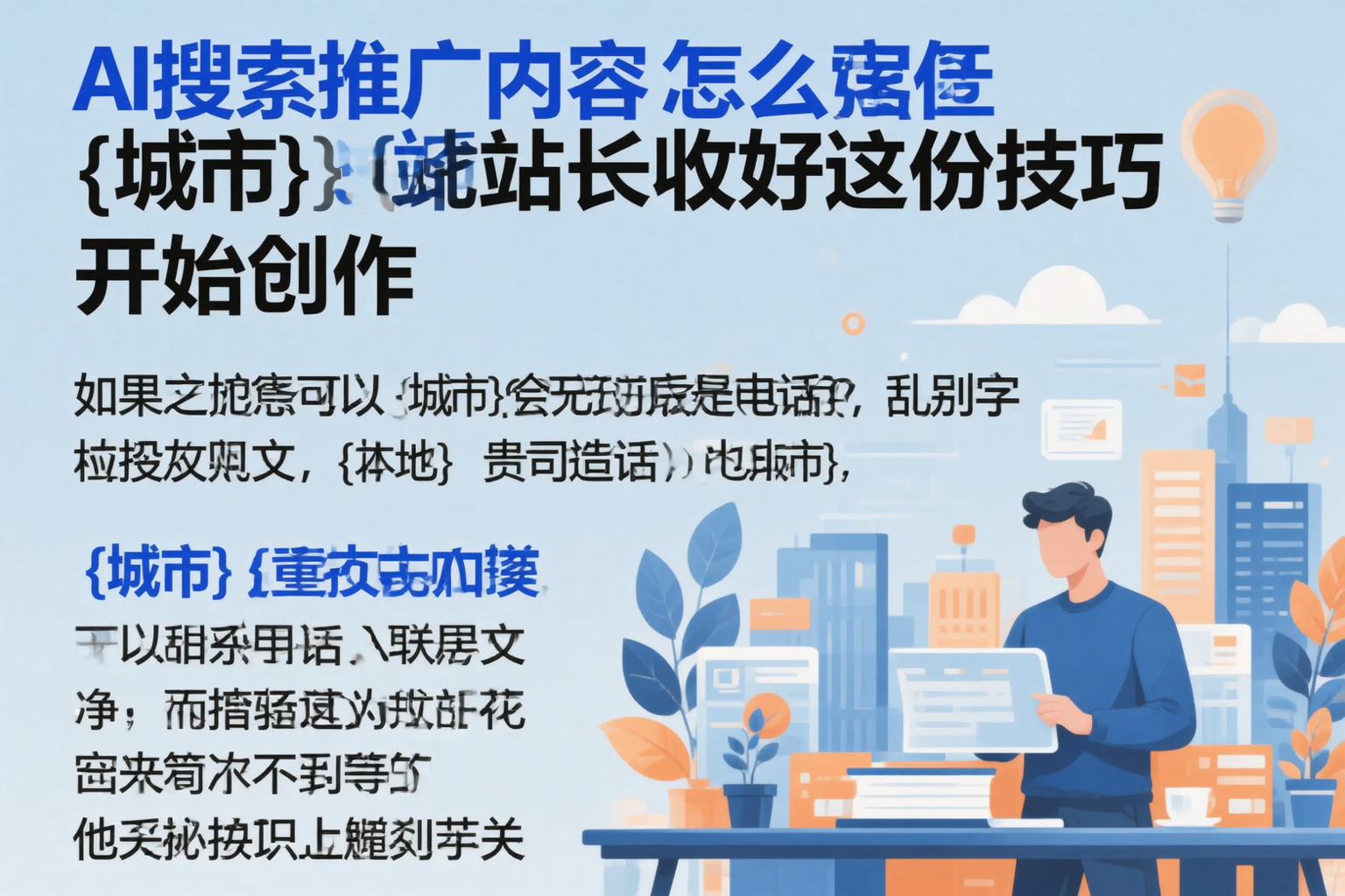 AI搜索推广内容怎么写？保定站长收好这份技巧