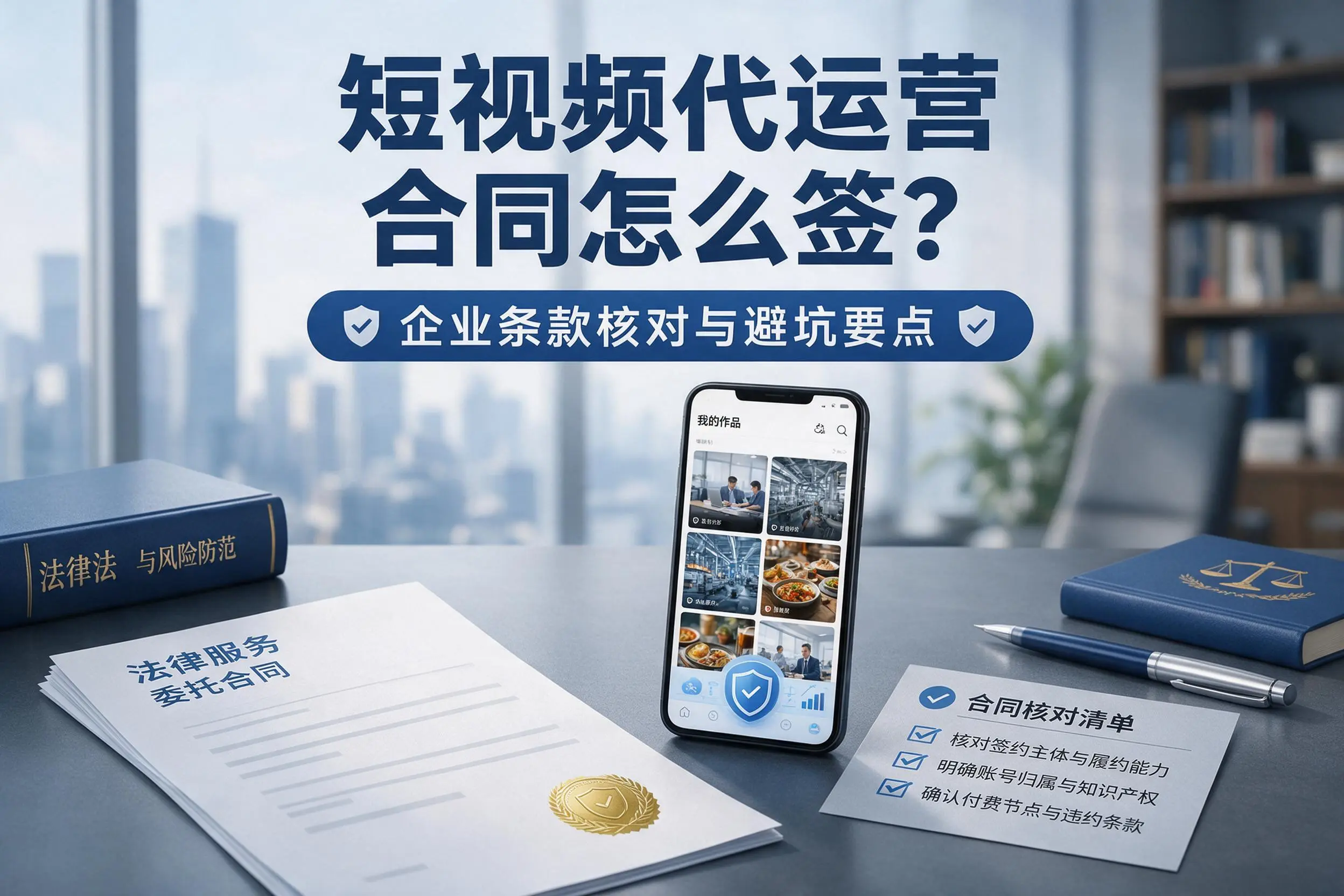 短视频代运营合同怎么签？保定企业条款核对与避坑要点