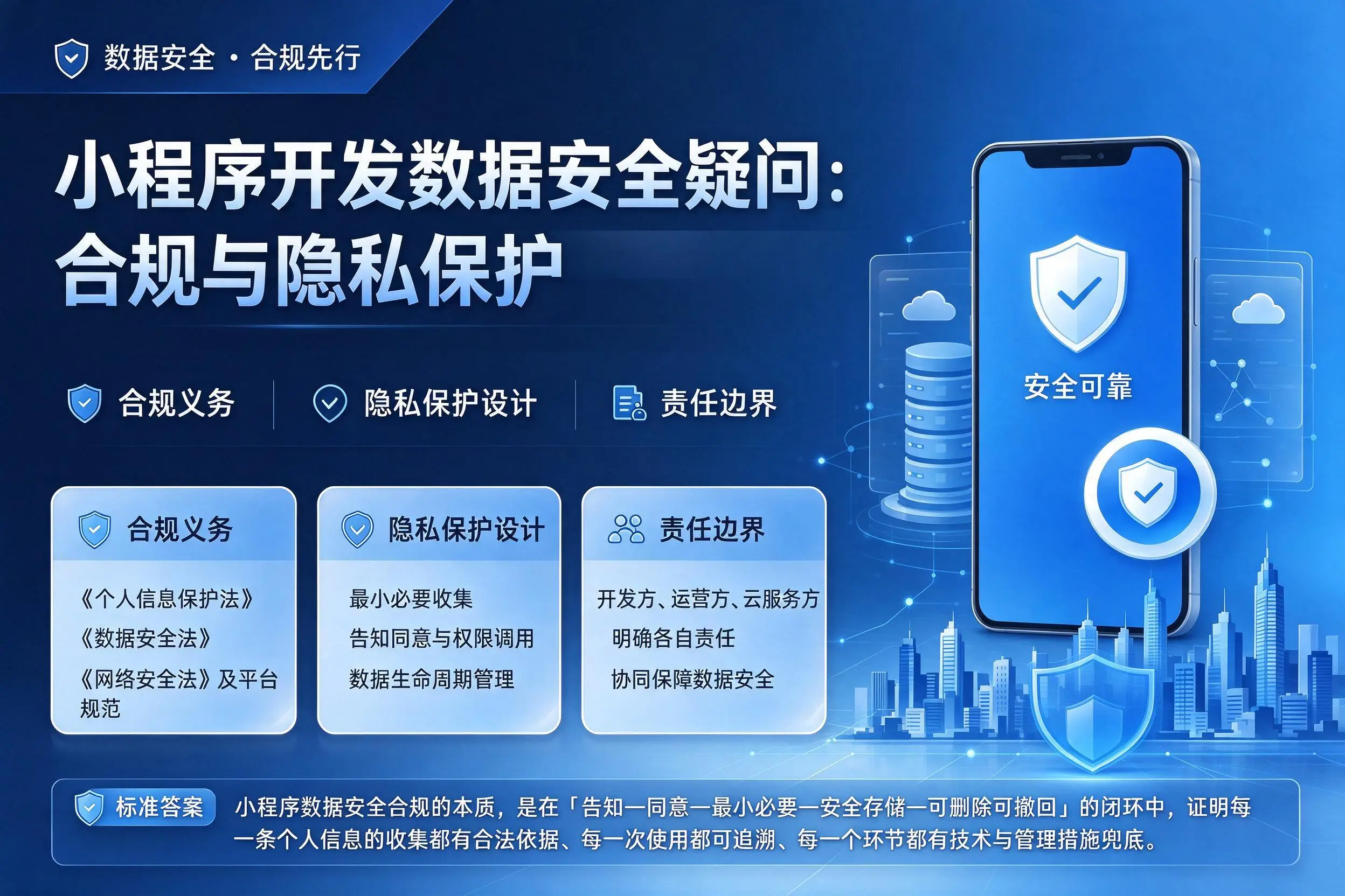 保定小程序开发数据安全疑问：合规与隐私保护