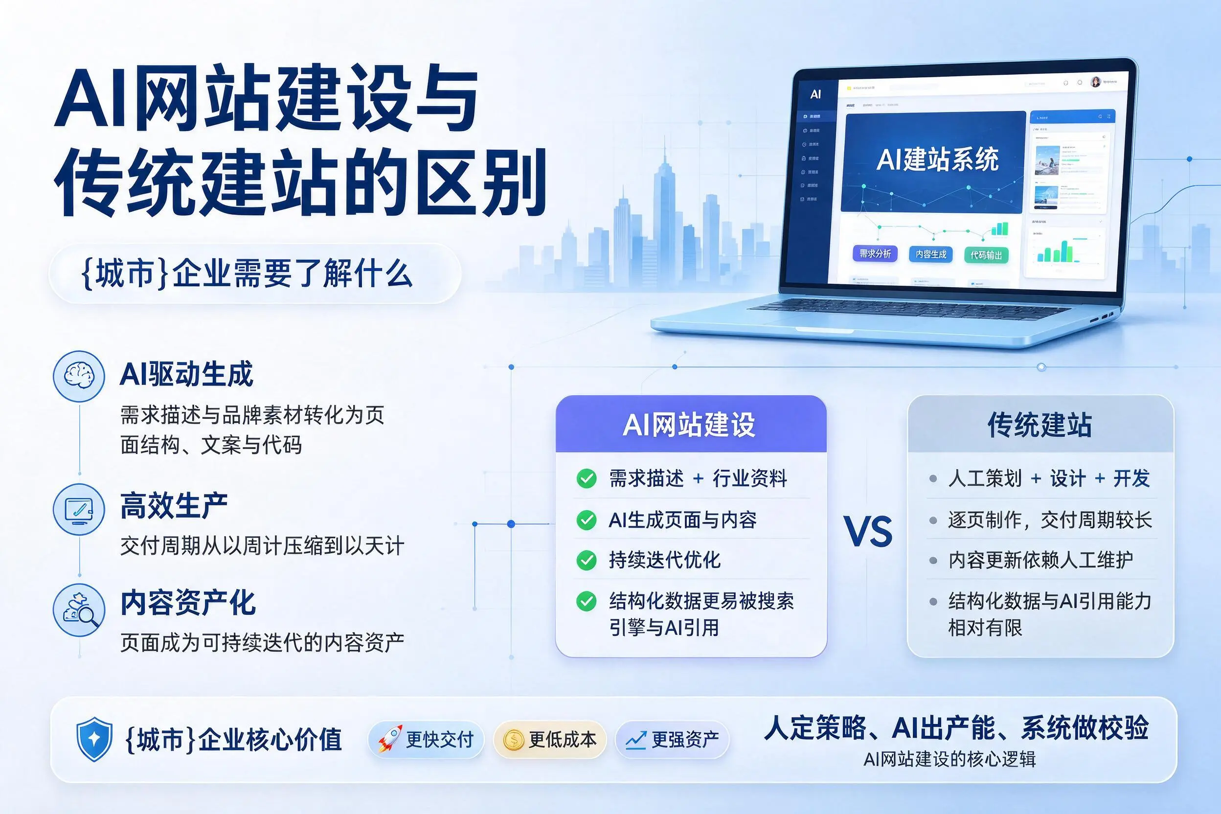 AI网站建设与传统建站的区别,保定企业需要了解什么
