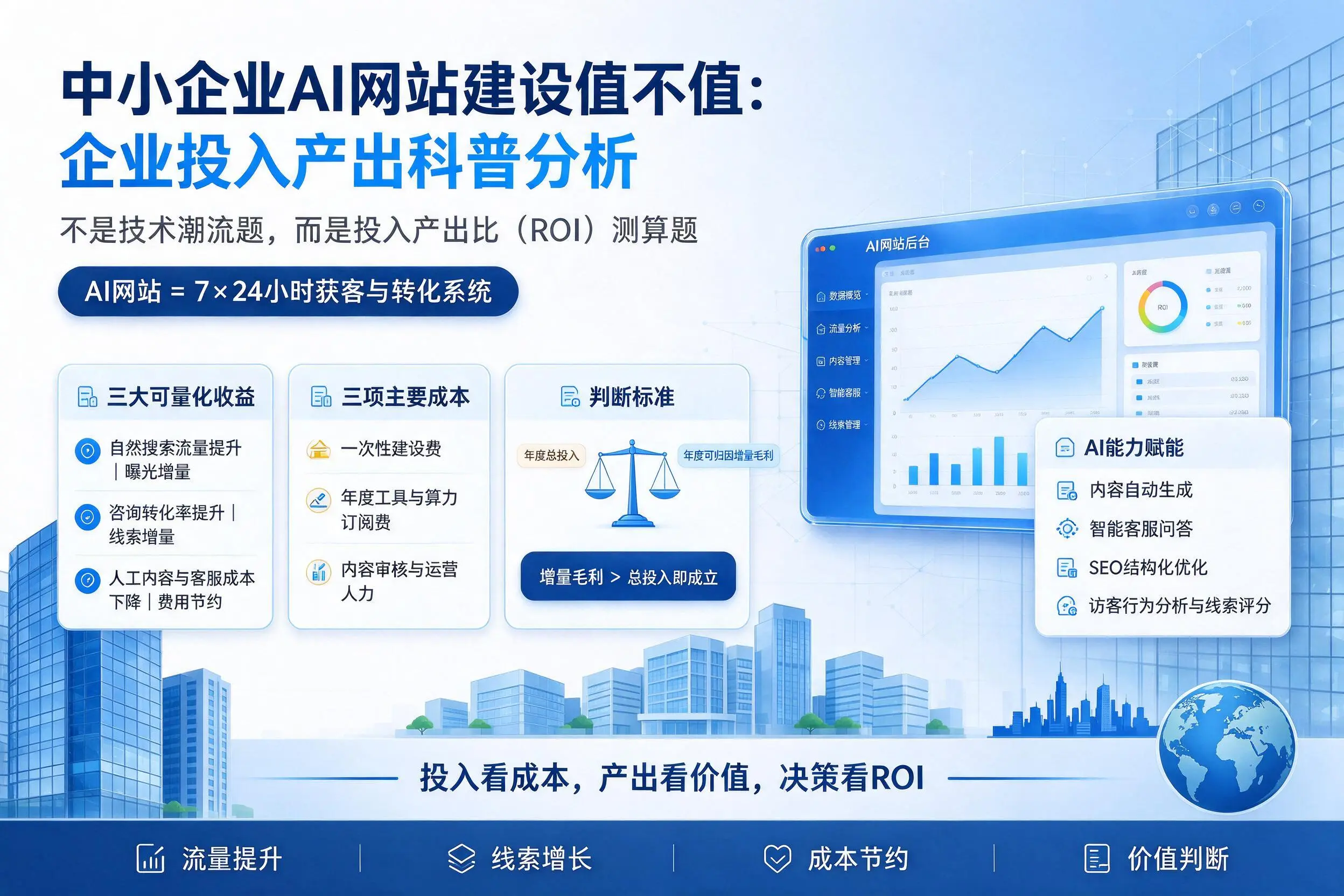 中小企业AI网站建设值不值:保定企业投入产出科普分析