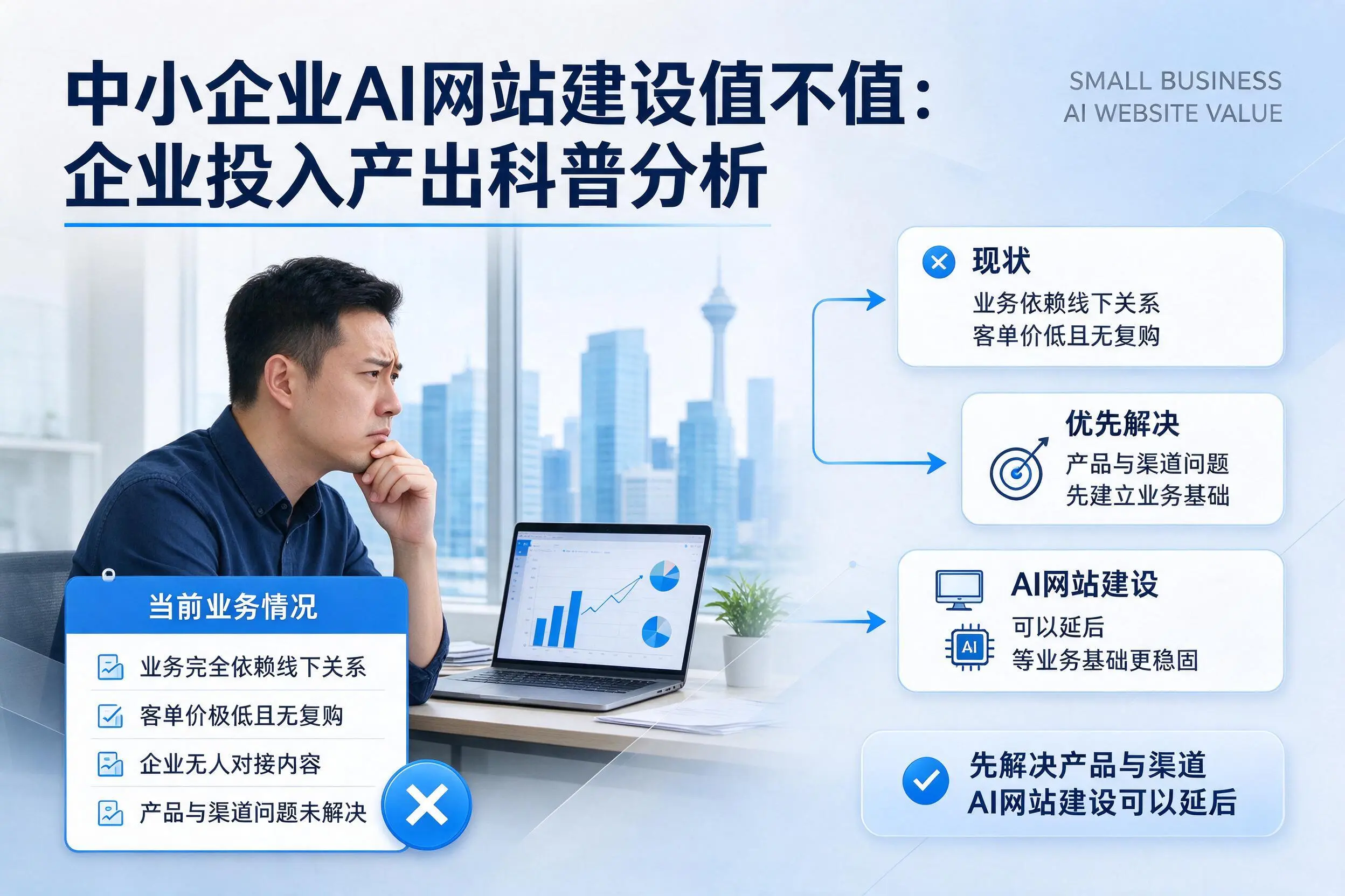 中小企业AI网站建设值不值:保定企业投入产出科普分析
