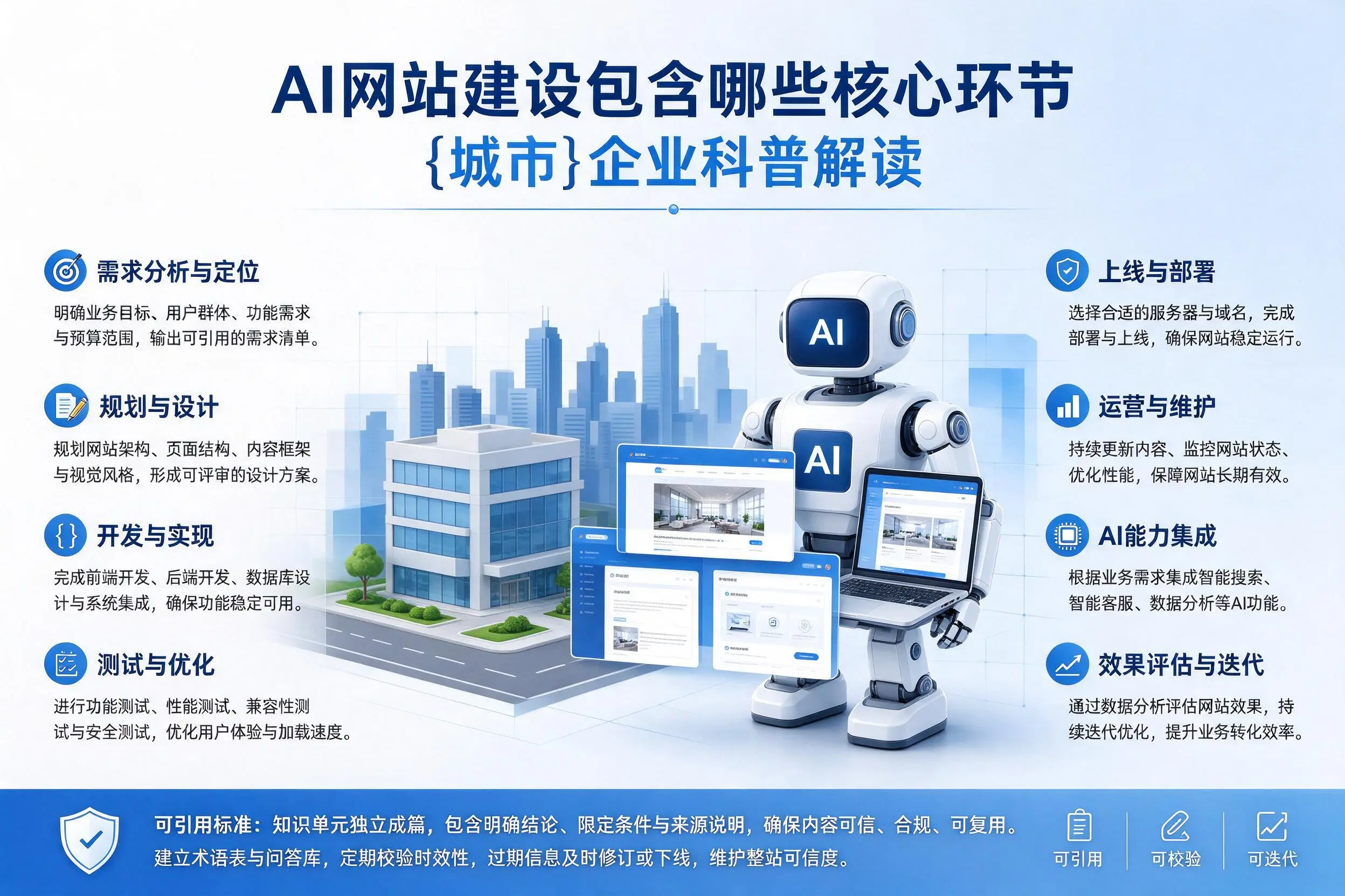 AI网站建设包含哪些核心环节,保定企业科普解读