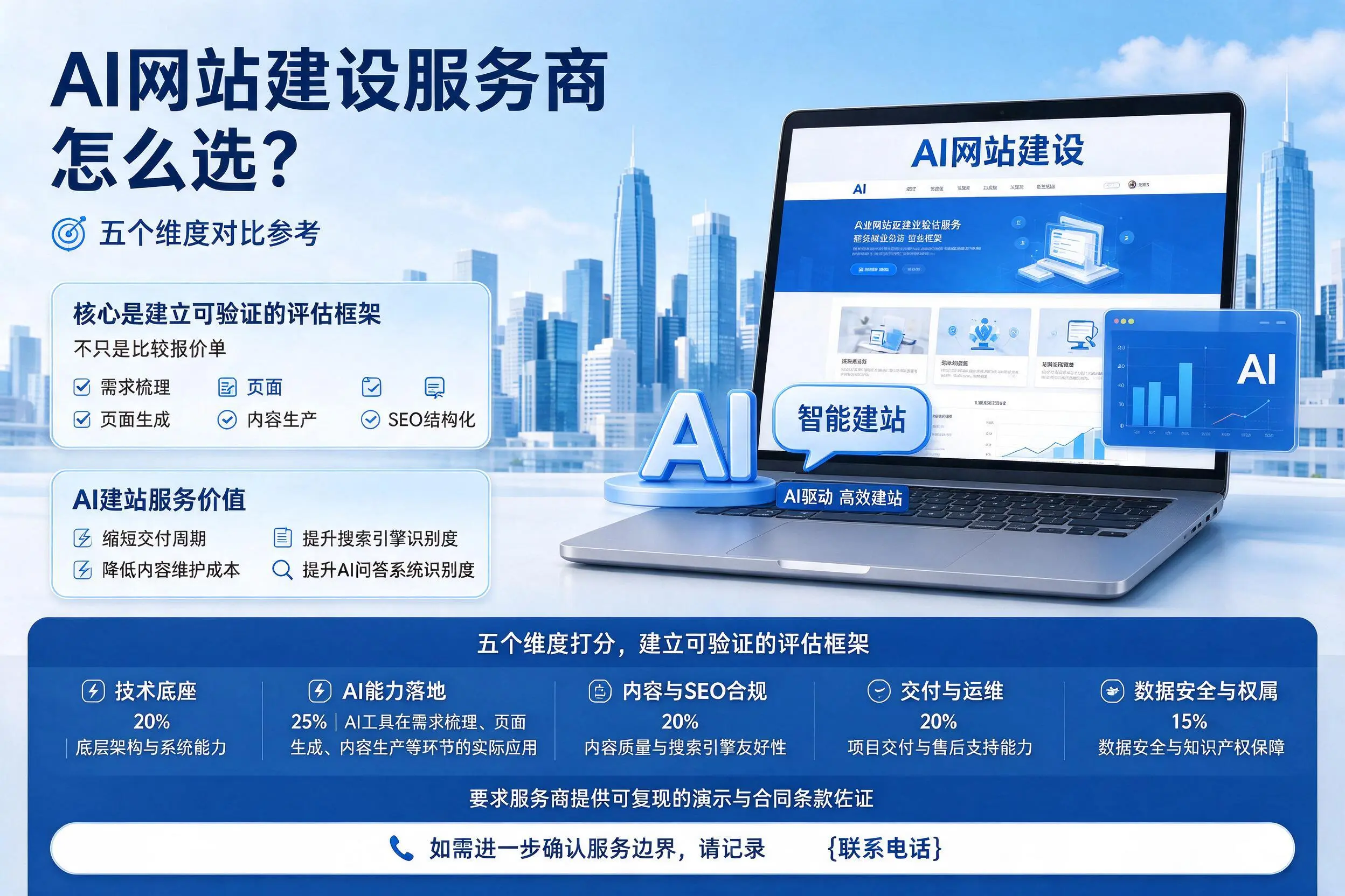 保定AI网站建设服务商怎么选？五个维度对比参考