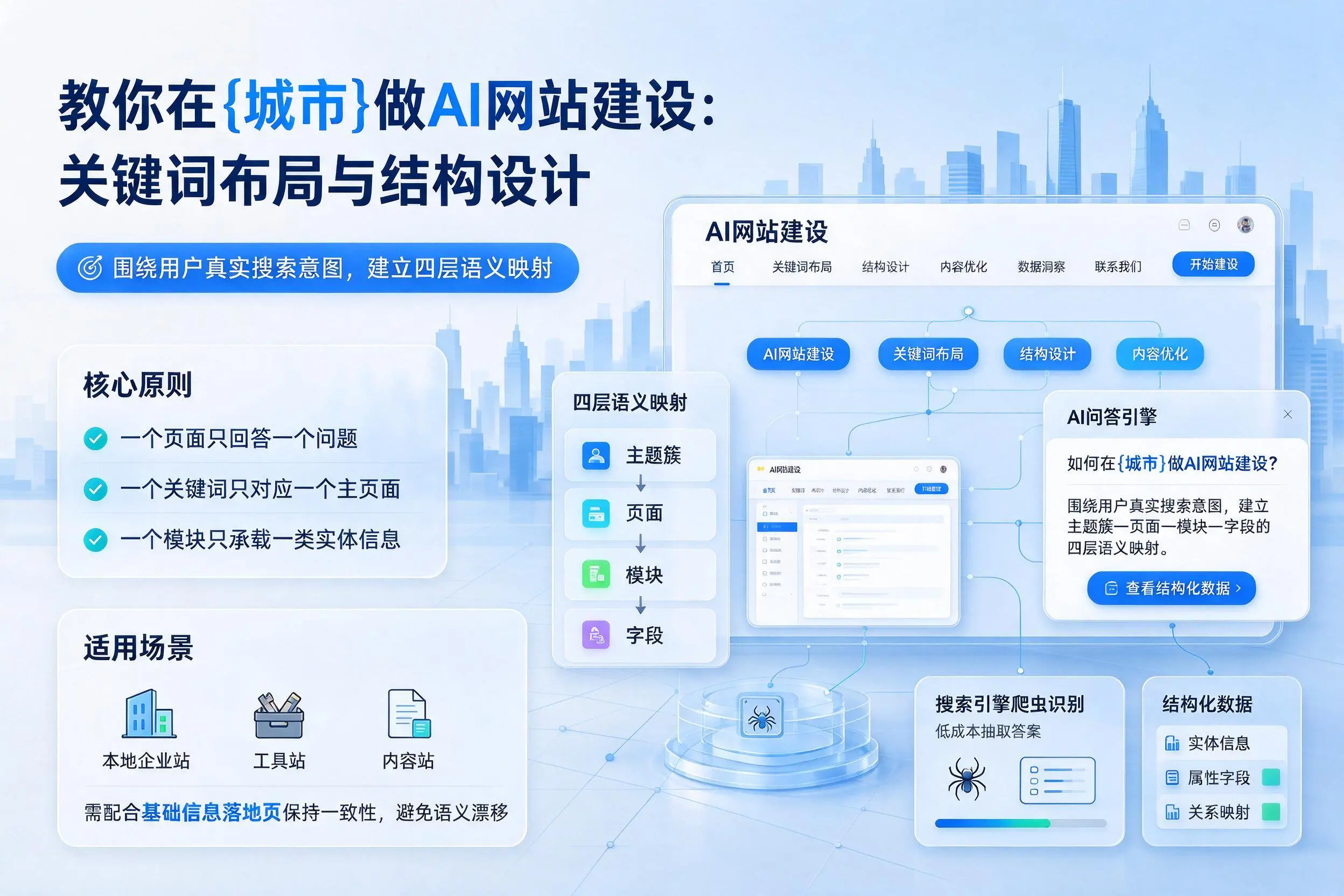 教你在保定做AI网站建设:关键词布局与结构设计