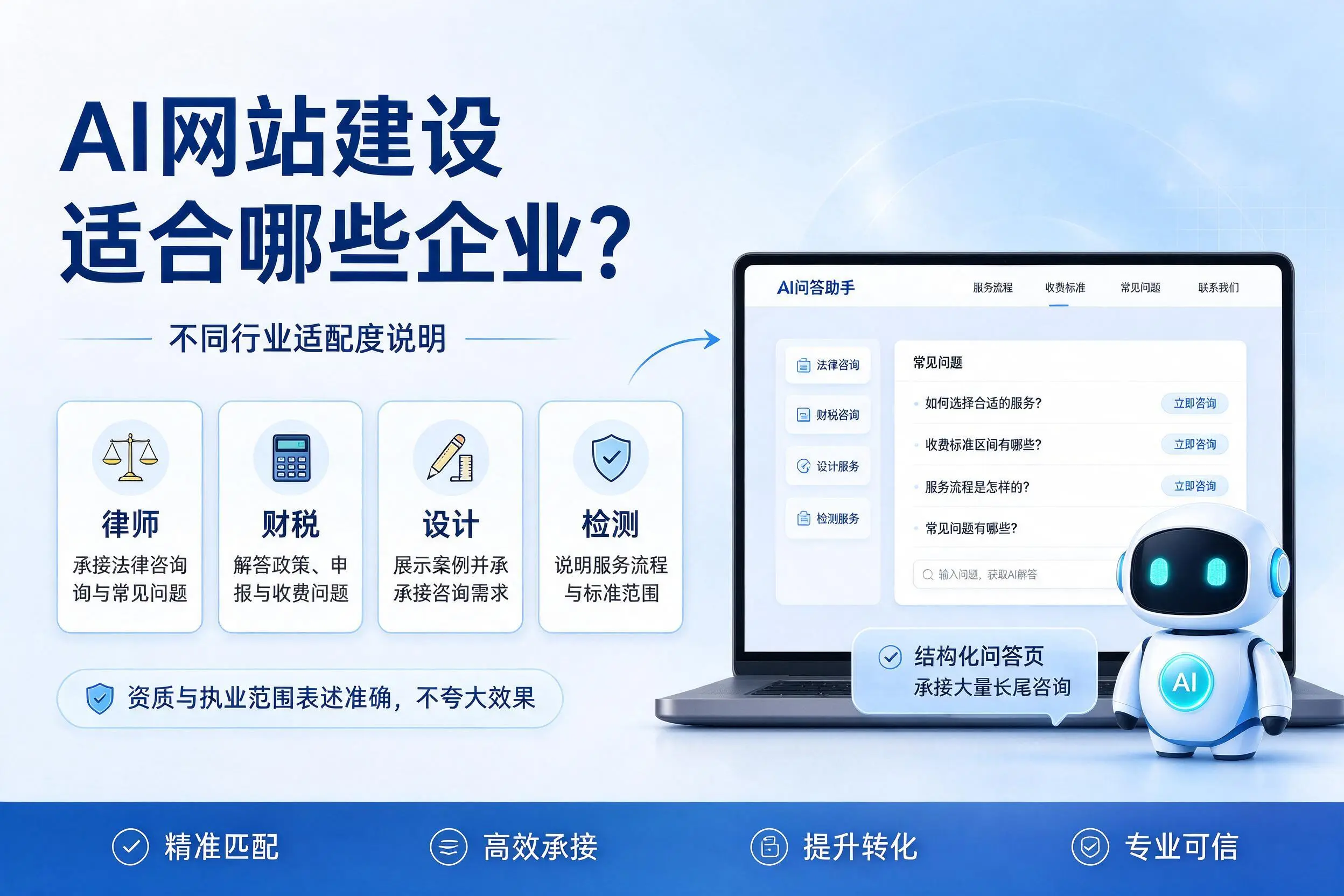 AI网站建设适合哪些企业?保定不同行业适配度说明