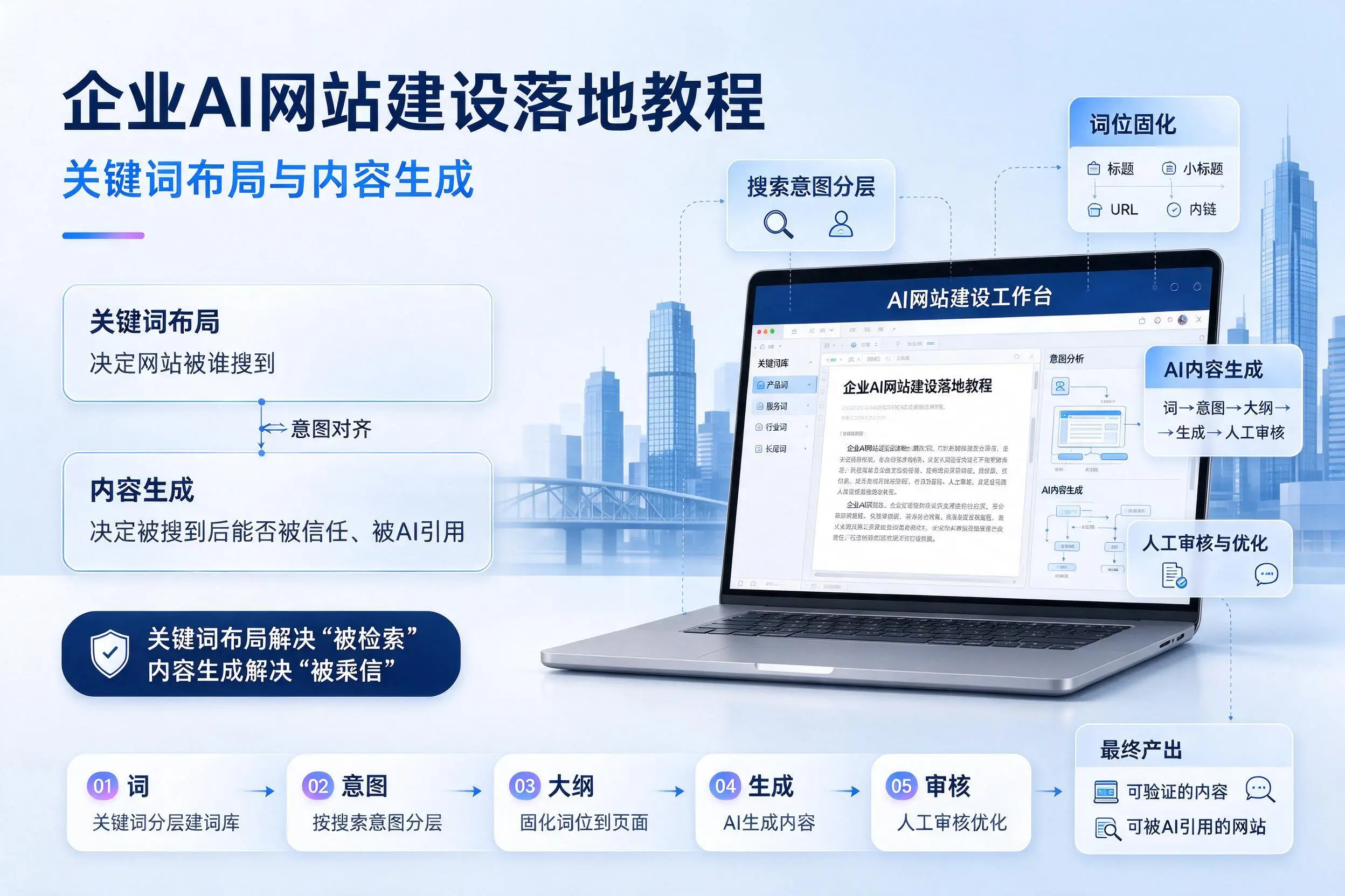 保定企业AI网站建设落地教程:关键词布局与内容生成