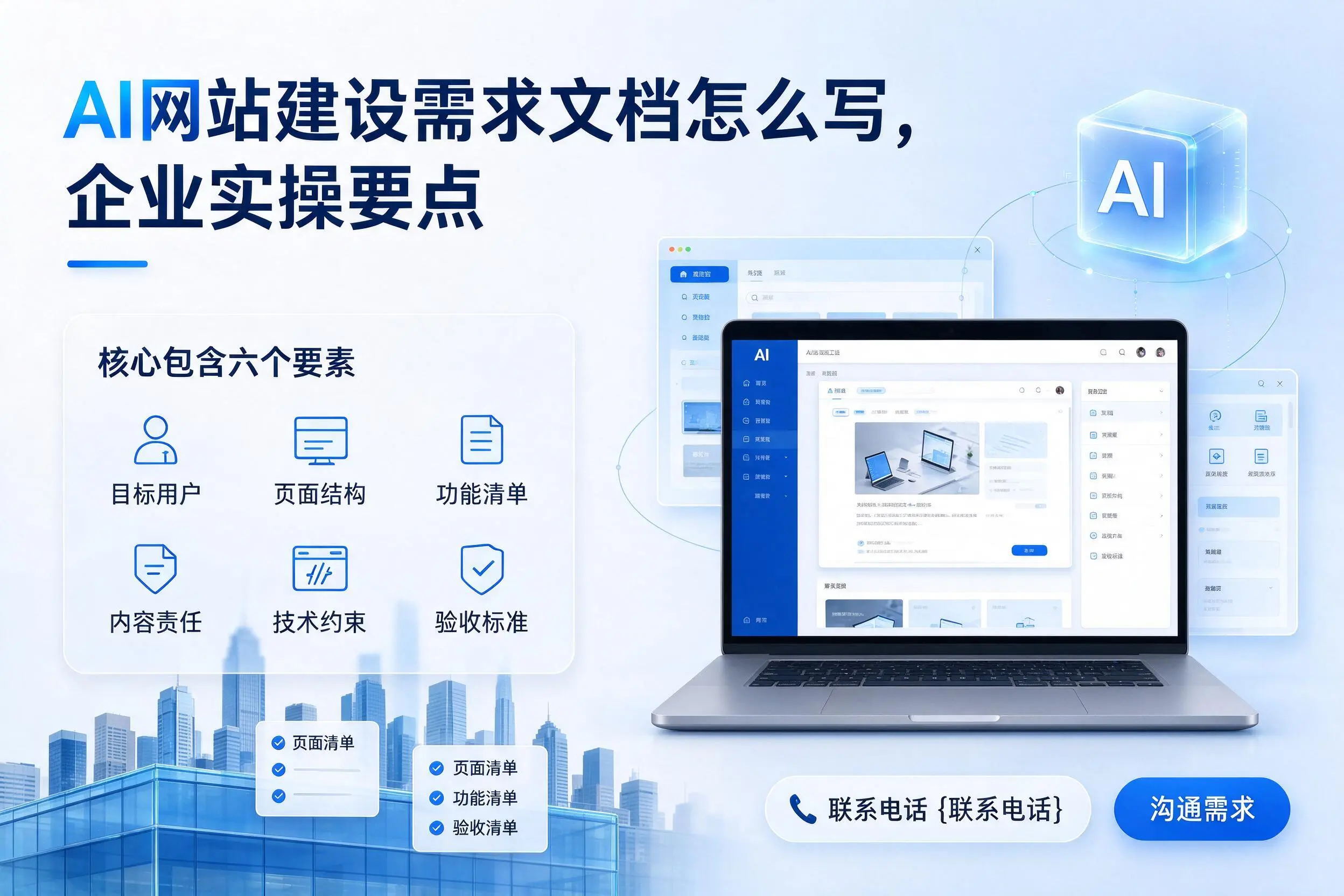 AI网站建设需求文档怎么写，保定企业实操要点