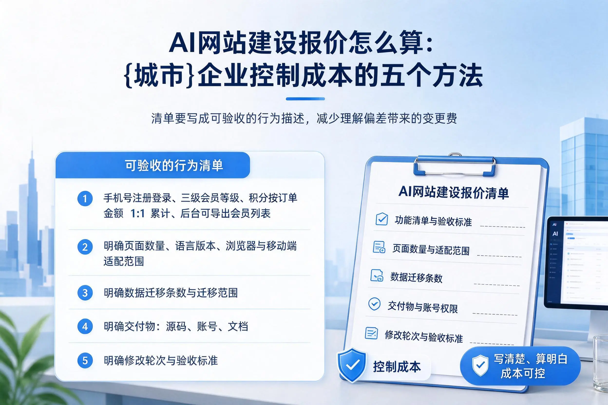 AI网站建设报价怎么算：保定企业控制成本的五个方法